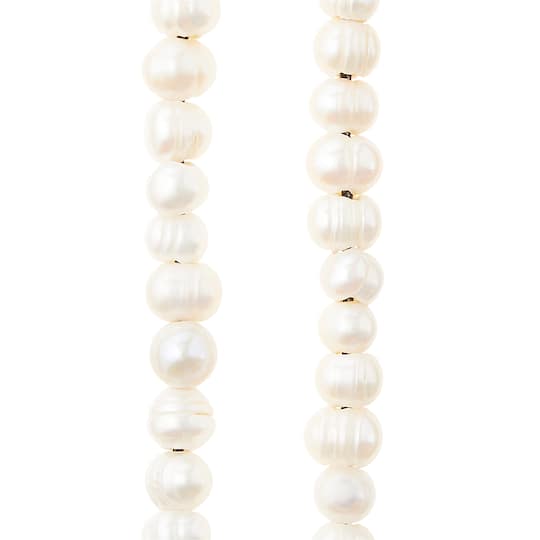 6 Pack: Ivory Large Hole Natural Pearl Nugget Beads by Bead Landing&#x2122;